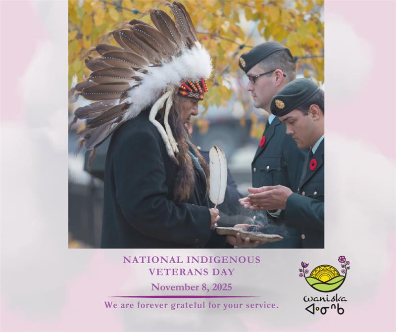 Poster about National Indigenous Veterans Day
